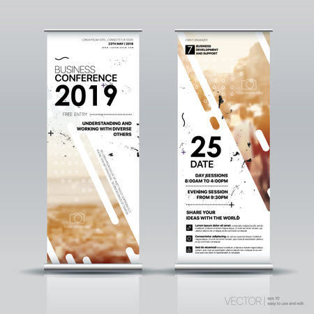 Vertical Banner Design Signboard Advertising Brochure Flyer