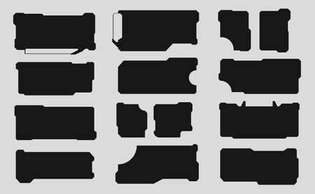 HUD vector interface elements. Sci-fi futuristic hud dashboard display technology screen in concept Cyberpunk. User Interface Statistics, data infographic.のイラスト素材