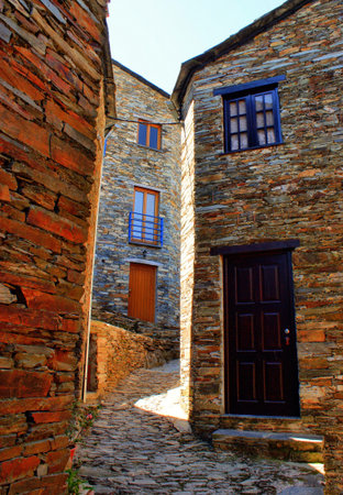 House of the Portuguese mountain village of Piodaoの写真素材