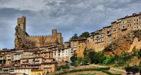 Panoramic view of Frias, Burgos, Spainのeditorial素材