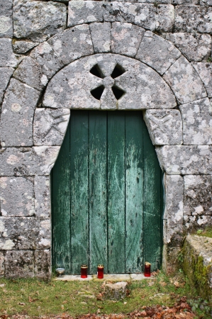 Santa Maria das Junias Monastery Church and ruins in Portugalの写真素材