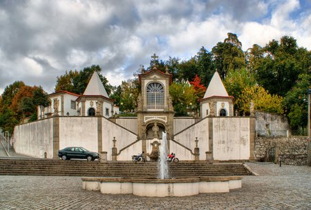 Sanctuary of Our Lady of Porto de Ave, Povoa de Lanhoso, Portugal の写真素材