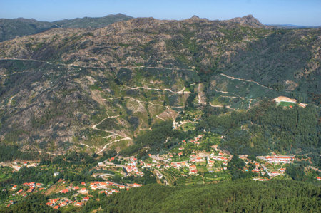 Scenic view of National Park of Peneda Geres in Portugalの写真素材
