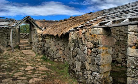 Proto-historic settlement in Sanfins de Ferreira, Pacos de Ferreira, north of Portugalの写真素材