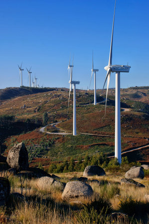 Wind energy in Fafe mountains, Portugal