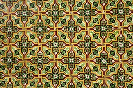 Typical tiles in Porto town, Portugalの写真素材