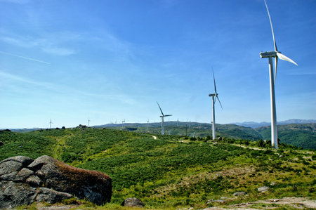 Eolic park in Fafe, north of Portugal