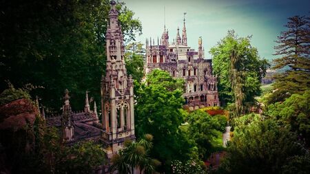 Quinta Da Regaleira Park in Sintra, Portugalの写真素材