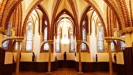 Inside Episcopal Palace, work of Gaudi in Astorga, Spainのeditorial素材