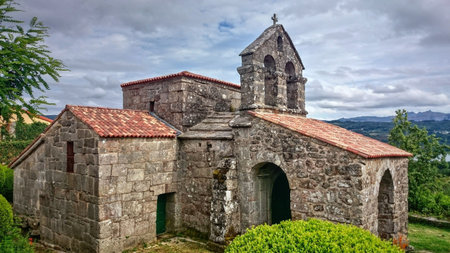 Pre-Romanesque church of Santa Comba de Bande in Galicia, Spain