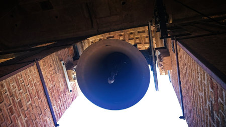 Bell of La Giralda in Seville, Spain: Symbol of Cultural Wealth and Historyの写真素材