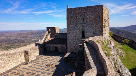 Above the Clouds: Walking the Ramparts of Marvの写真素材