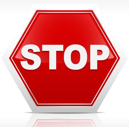 Stop sign with the word  stop のイラスト素材