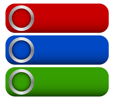 Banner templates with place isolated space for symbols, numbers, lettersのイラスト素材