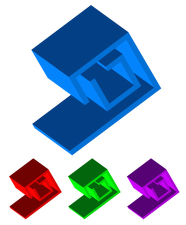 Abstract 3d shapeのイラスト素材