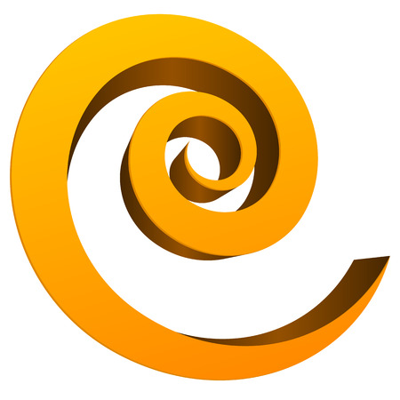 3D Spiral design element - spiral, vortex, flow, cyclic のイラスト素材