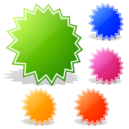 Badges on whiteのイラスト素材