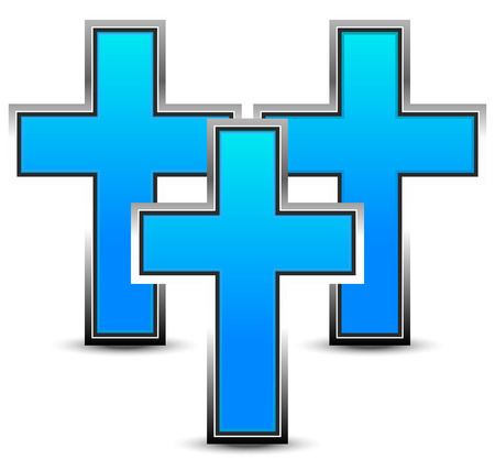 Surreal blue crossesのイラスト素材