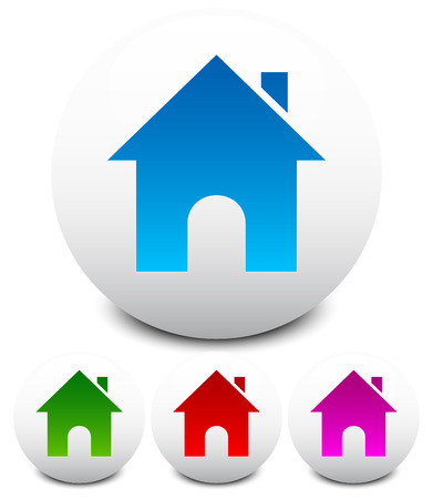 House iconsのイラスト素材