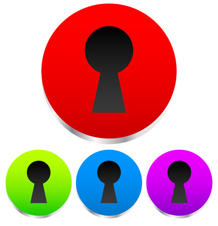 Keyhole icon, keyhole design element for entrance, access,security, protection concepts.のイラスト素材