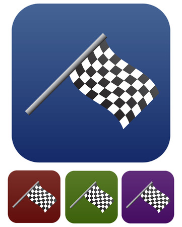 Classic racing flag iconsのイラスト素材