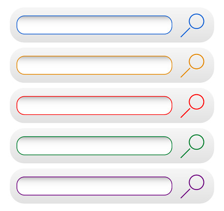 Minimal search bars, search buttonのイラスト素材