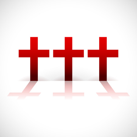 Cross composition in redのイラスト素材