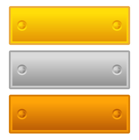 Blank plaque, signboard templatesのイラスト素材