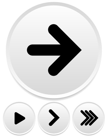 Different right arrows icons on bright backgroundのイラスト素材