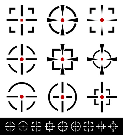 Crosshairs, reticle setのイラスト素材