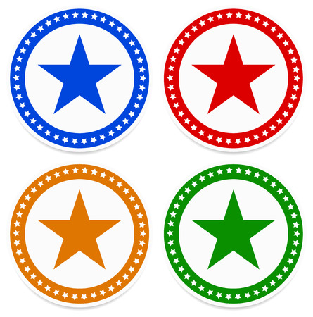 Simple star badgesのイラスト素材