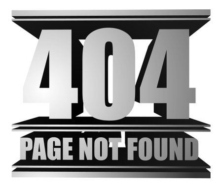 Page not found, 404 vector