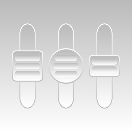 Adjusters or switches. Sliding buttons with different knobs.のイラスト素材