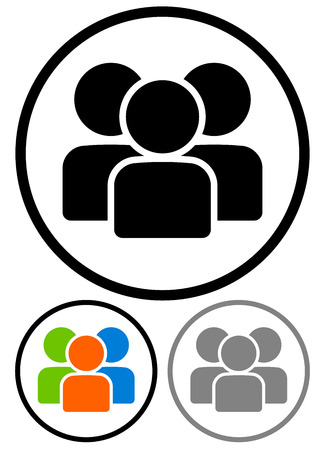Simple characters, figures, group graphics.のイラスト素材