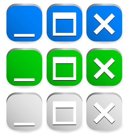 Window control buttonsのイラスト素材