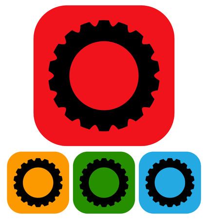 Illustration of cogwheels. Cogwheel icons.のイラスト素材