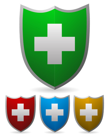 Vector shield elementsのイラスト素材