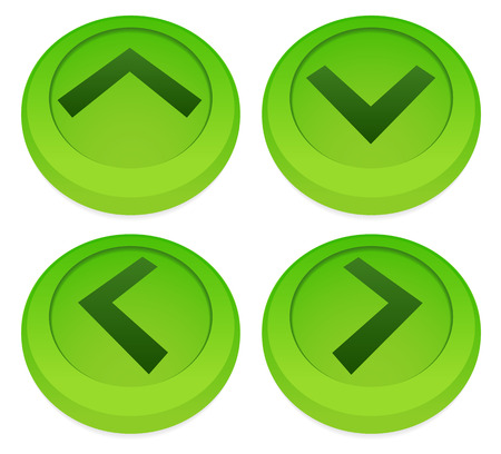 Green arrows up, down, left, rightのイラスト素材