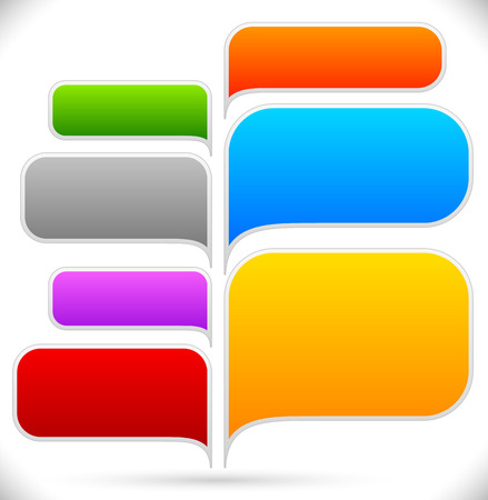 Speech, talk bubbles, balloonsのイラスト素材