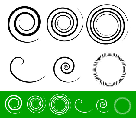 Simple spiral setのイラスト素材