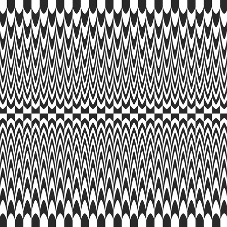 Abstract checkered background. Op art style background with great contrastのイラスト素材
