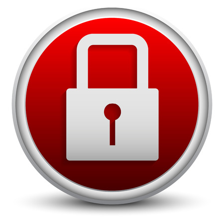 Padlock symbol on stylish background. Stylish red padlock icon.のイラスト素材