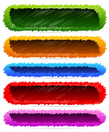 Sketchy banner backgroundsのイラスト素材