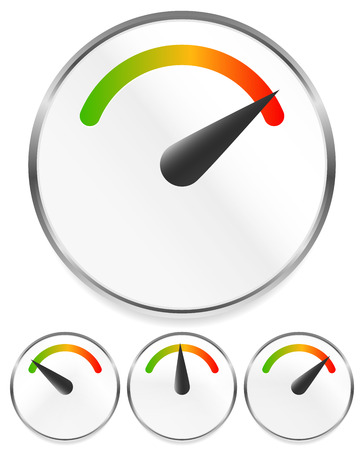 Dial, gauge templates. Measuring, indication, benchmarking elementのイラスト素材