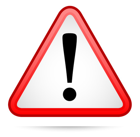 Triangle warning sign with exclamation point. のイラスト素材