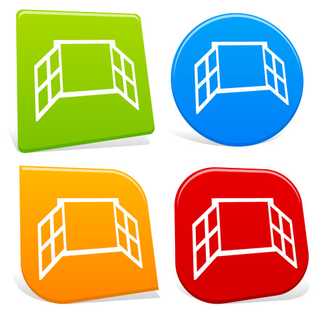 Window icon seriesのイラスト素材