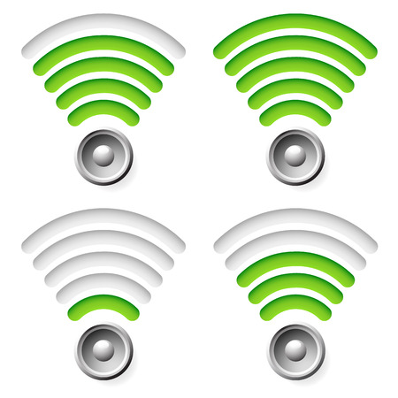 Volume indicators with speaker symbolsのイラスト素材