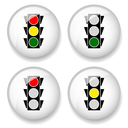 Classic traffic lamp icons. vector illustration.のイラスト素材