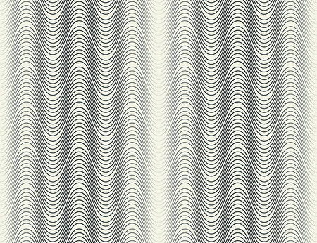 Wavy, waveform lines seamless pattern. (4 tiles on the image)のイラスト素材