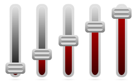 Vertical sliders, adjustersのイラスト素材